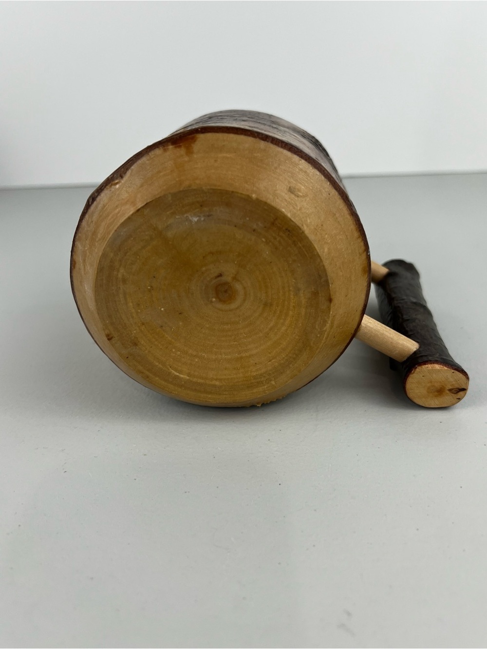 LAPPITUOTE Finland Vintage Handmade Wooden Bark Mug - Picture 5 of 11